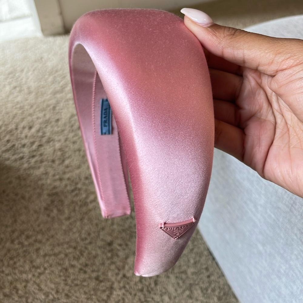 Prada Pink Satin Headband